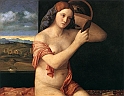 BELLINI GIOVANNI (1426-1516) - Giovane donna di fronte allo specchio